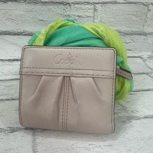 Tan Coach Card Case Wallet